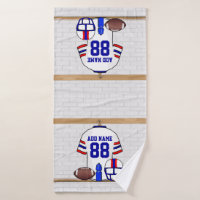 Personalisiert White Red Blue Football Jersey