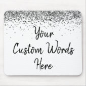 Personalisiert White Silver Gamer Geburtstagsgesch Mousepad (Vorne)