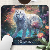 Personalisiert White Tiger Mousepad