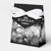Personalisiert White und Black Bokeh Geschenkschachtel (Vorderseite)