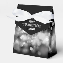 Personalisiert White und Black Bokeh Geschenkschachtel