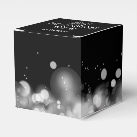 Personalisiert White und Black Bokeh Geschenkschachtel (Vorderseite)