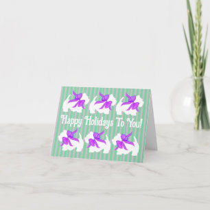 Personalisiert White Westie Dog Holiday Karte