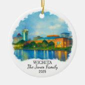 Personalisiert Wichita Ornament, Kansas Keramik Ornament (Vorne)