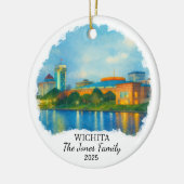Personalisiert Wichita Ornament, Kansas Keramik Ornament (Links)