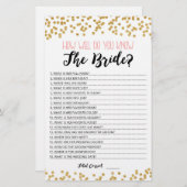 Personalisiert Wie gut kennen Sie das Bride-Spiel? (Vorne/Hinten)