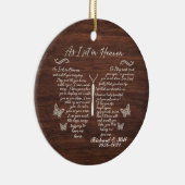 Personalisiert, wie ich mich im Himmel Weihnachtss Keramik Ornament (Rechts)