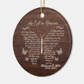 Personalisiert, wie ich mich im Himmel Weihnachtss Keramik Ornament (Links)