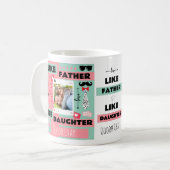 Personalisiert "Wie Vater wie Tochter, Oh Mist" Kaffeetasse (Vorderseite Links)