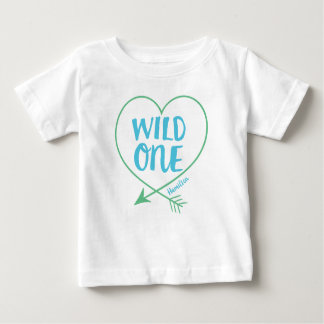 Personalisiert Wild One Boys erster Geburtstag Baby T-shirt