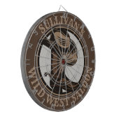 Personalisiert Wild West Saloon Western Cowboy Boo Dartscheibe (Vorderseite Links)