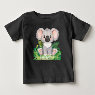 Personalisiert Wildlife Koala Baby Baby T-shirt