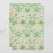 Personalisiert William Morris Floral Dankeschön Ka Dankeskarte (Vorne/Hinten)