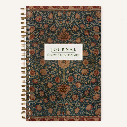 Personalisiert William Morris "Holland Park" Journ Notizblock (Vorderseite)