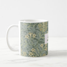 Personalisiert William Morris Jasmine Dotted Journ Kaffeetasse