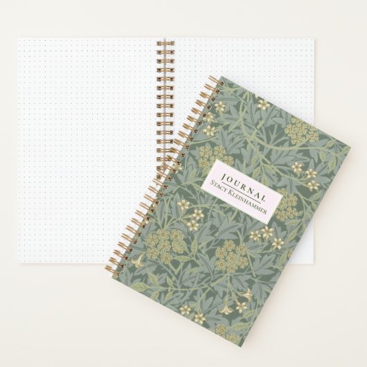 Personalisiert William Morris Jasmine Dotted Journ Notizblock (Innen)