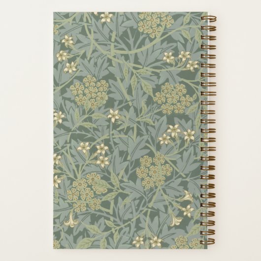 Personalisiert William Morris Jasmine Dotted Journ Notizblock (Rückseite)