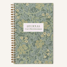 Personalisiert William Morris Jasmine Dotted Journ Notizblock