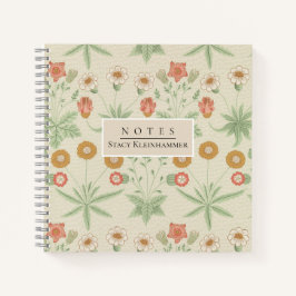 Personalisiert William Morris Vintag Floral Notizblock