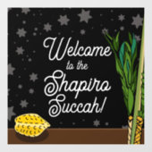 Personalisiert - Willkommen bei Succah Window Deca Fensteraufkleber (Blatt)