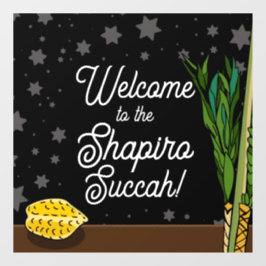 Personalisiert - Willkommen bei Succah Window Deca Fensteraufkleber