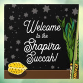 Personalisiert - Willkommen bei Succah Window Deca Fensteraufkleber (Blatt 3)