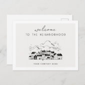 Personalisiert Willkommen im Nachbarschaftsreich Postkarte (Vorne/Hinten)