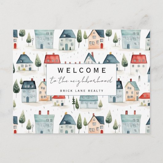 Personalisiert Willkommen im Nachbarschaftsreich Postkarte (Vorderseite)