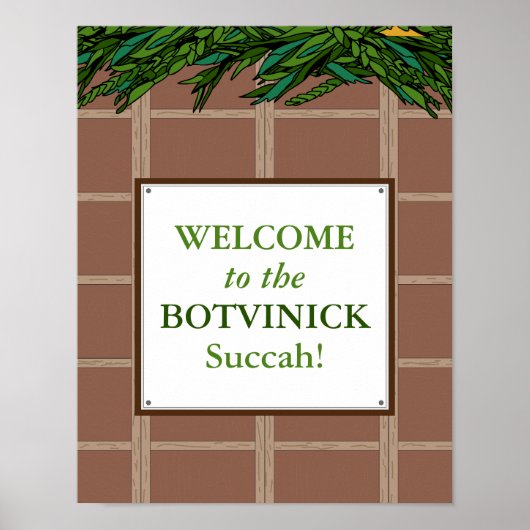 Personalisiert - Willkommen in Succah Poster (Vorne)