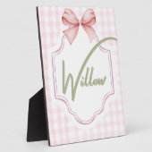 Personalisiert Willow Baby Girl Kinderzimmer Bow&G Fotoplatte (Seite)