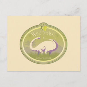 Personalisiert Winosaurier Postkarte