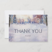 Personalisiert Winter Baby Dusche Vielen Dank Dankeskarte (Vorderseite)