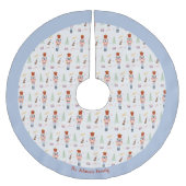 Personalisiert Winter Blue Nutcracker Ballettmusik Polyester Weihnachtsbaumdecke (Vorderseite)
