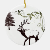 Personalisiert Winter Wonder Land Elch Weihnachten Keramik Ornament (Vorne)
