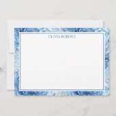 Personalisiert Winter Wonderland Blue Mitteilungskarte (Vorderseite)