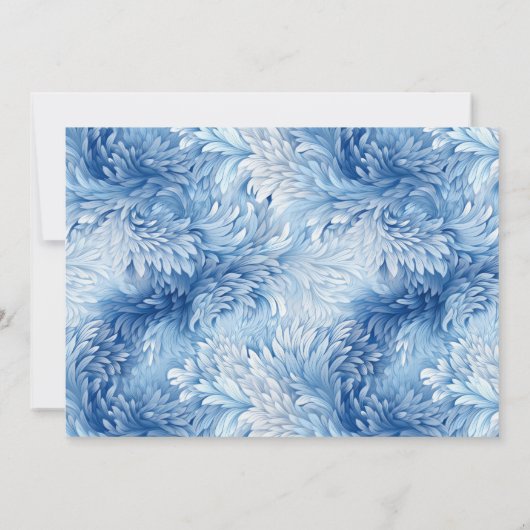 Personalisiert Winter Wonderland Blue Mitteilungskarte (Rückseite)