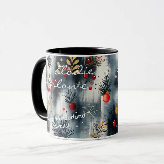 Personalisiert Winter Wonderland Tasse - Individue (Vorderseite Links)