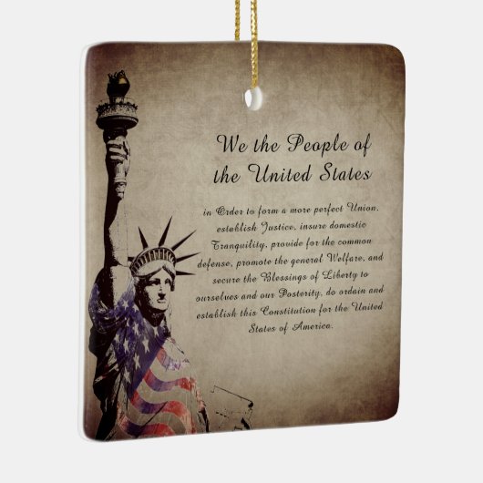 Personalisiert Wir als Amerikaner Keramikornament (Rechts)