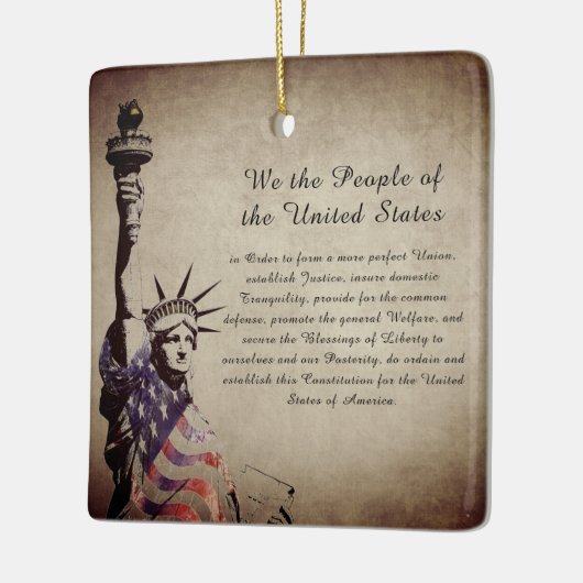 Personalisiert Wir als Amerikaner Keramikornament (Links)