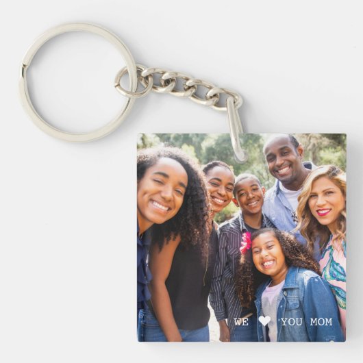 Personalisiert "Wir Liebe du Mama" Muttertag Schlüsselanhänger (Vorderseite)