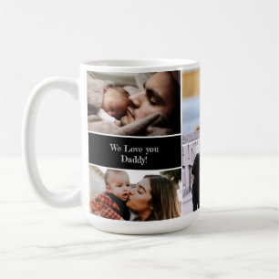 Personalisiert Wir Liebe Sie Daddy Foto Collage Kaffeetasse