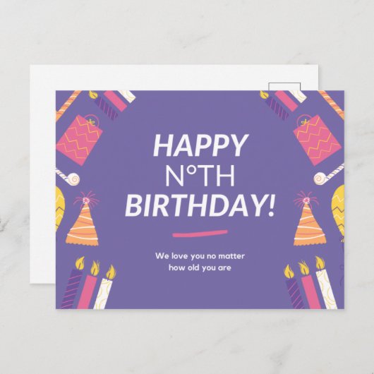 Personalisiert: Wir Liebe Sie, egal wie alt Sie si Postkarte (Vorne/Hinten)