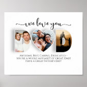 Personalisiert Wir Liebe Sie Vater Poster (Vorne)