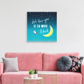Personalisiert Wir Liebe Sie zum Mond und zurück B Leinwanddruck (Insitu (Wohnzimmer))