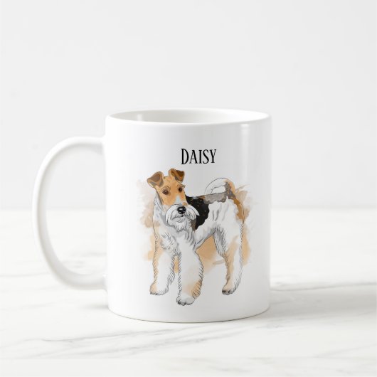 Personalisiert Wire Fox Terrier Foto Kaffeetasse (Links)