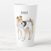 Personalisiert Wire Fox Terrier Foto Milchtasse (Vorderseite)