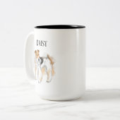 Personalisiert Wire Fox Terrier Foto Zweifarbige Tasse (Vorderseite Links)