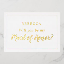 Personalisiert Wirst du mein Foto in der Trauzeugi Folieneinladung