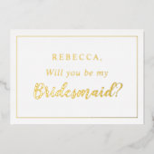 Personalisiert Wirst du mein Foto sein? Folieneinladung (Vorderseite)