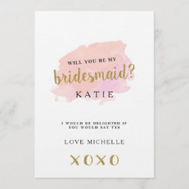 Personalisiert wirst du meine Bridesmaid sein? Kar Einladung